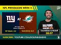Dolphins vs. NY Giants Live Streaming Scoreboard, Play-By-Play, & Highlights | NFL Preseason Week 2
