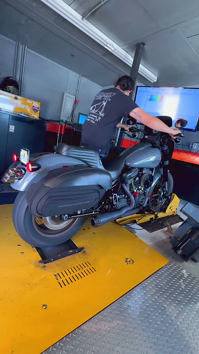 SHOP67 M480 cam dyno run in an M8 117ci Harley FXLRS w/ TBR Comp S 🏁 126/135 💪🏼