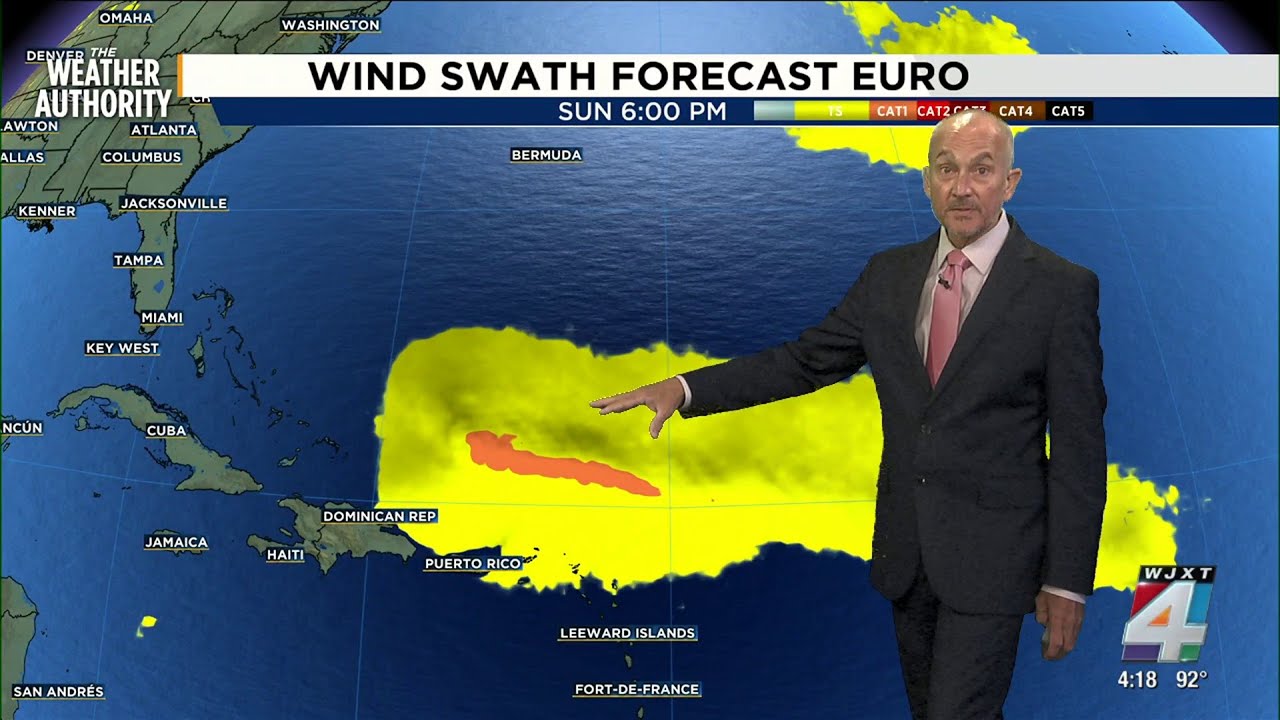 Showers and storms are on the move, Tracking Tropical Storm Erin - YouTube