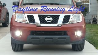 Replace fog light bulbs with LED and convert fog light to Daytime Running Light Nissan Frontier 2016