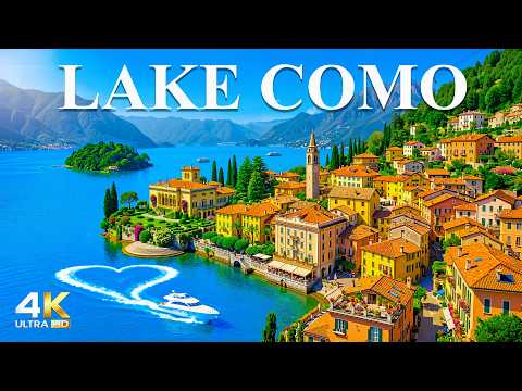 [4K] Lake Como 🇮🇹 Villa del Balbianello, Deep Blue Waters & Majestic Mountains