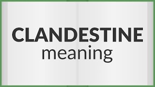 Clandestine | meaning of Clandestine
