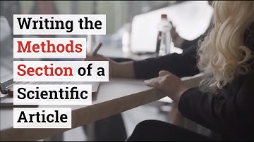 Writing the Methods Section of a Scientific Article