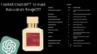 I asked ChatGPT to DUPE Baccarat Rouge and THIS HAPPENED?!?