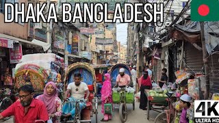 Dhaka, Bangladesh Old Dhaka Street Walk 4K ঢক