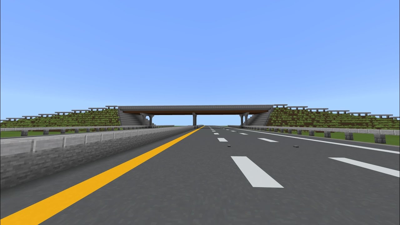 Minecraft Overpasses How To Build A Freeway Overpass In Minecraft - YouTube