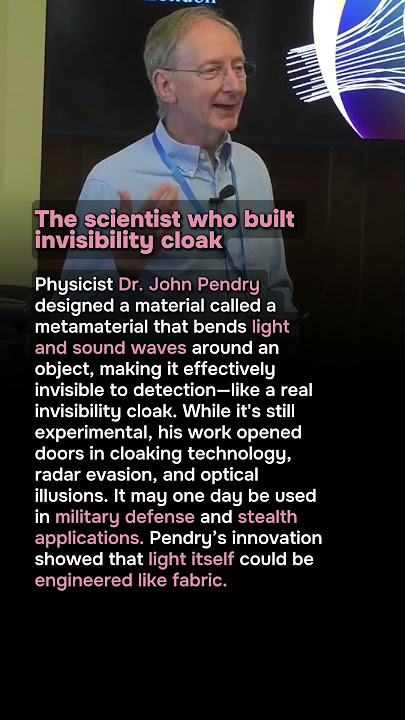 The scientist who built invisibility cloak