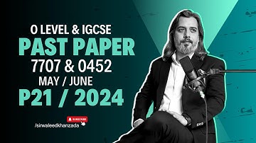 O level & IGCSE Accounting yearly Past paper solution 7707 | 0452 P21 May / Jun 2024.
