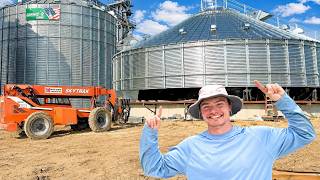 Our NEW Grain Bin Is FINALLY Standing!