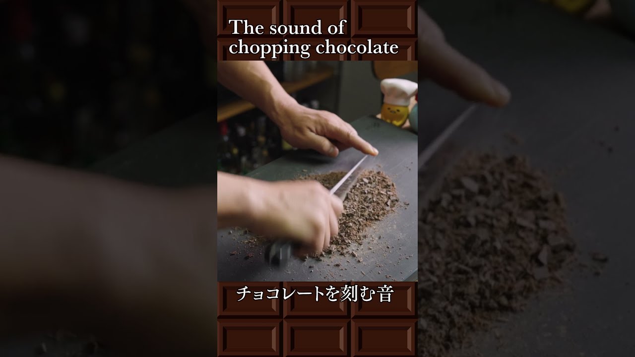 The sound of chopping chocolate #shorts #asmr #chocolate