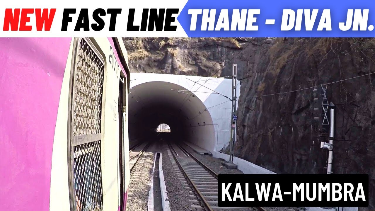 Full Journey : New Fast Track [ Thane - Diva Jn. ] Train Driver View