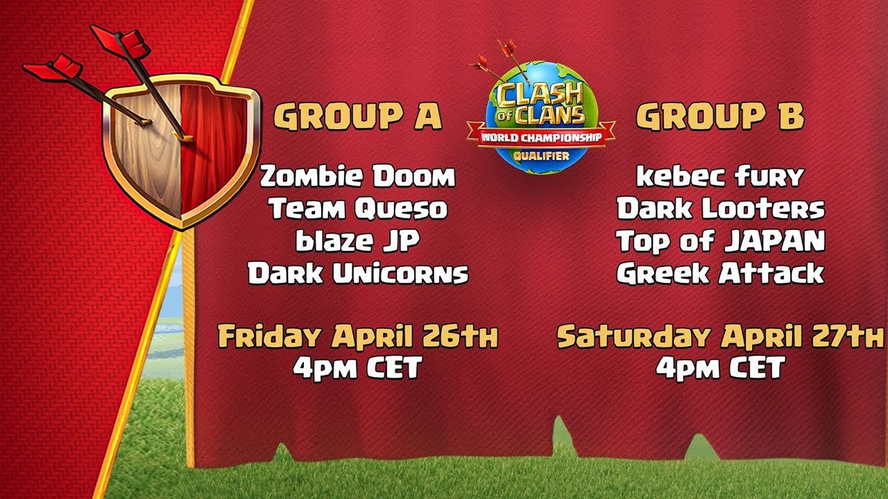 World Championship Group Draw April Qualifier Clash Of Clans Youtube