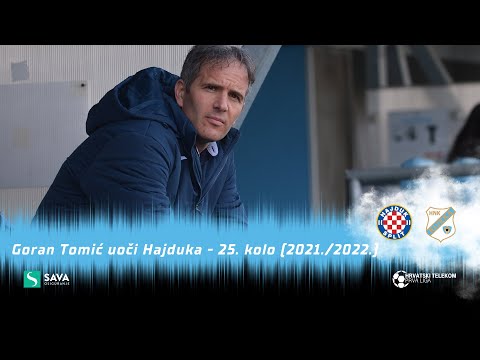 Goran Tomić uoči Hajduka - 25.  kolo (2021./2022.)