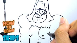 How to Draw Skips | Drawing Regular Show | Drawing Cartoon