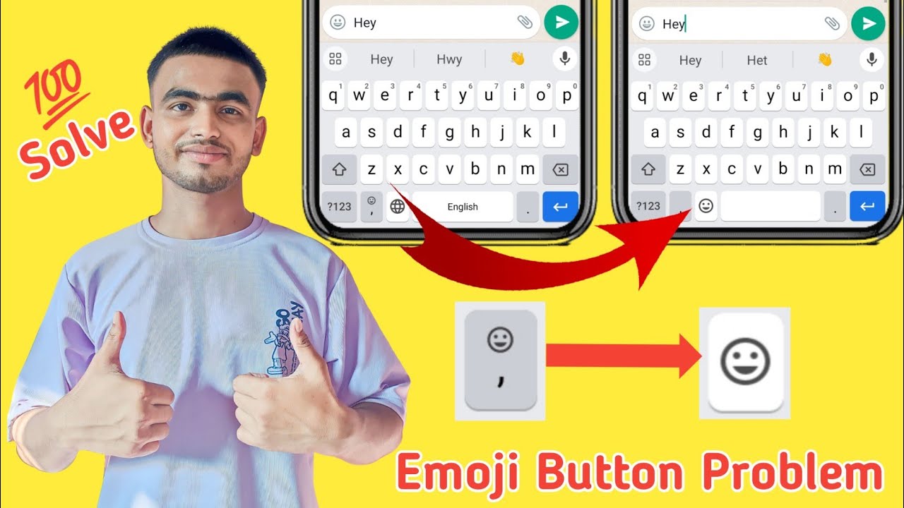 Mobile Ke Keyboard Mein Emoji Ke Button Me Comma a Raha Hai Mobile