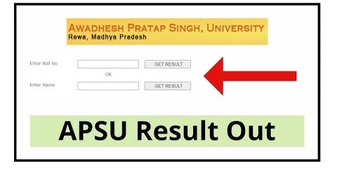 APSU Result 2024, UG and PG Marksheet, Download @apsurewa.ac.in
