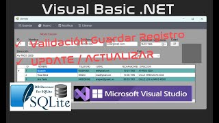 0️⃣9️⃣➖ ✅UPDATE / UPDATE / MODIFY DATA ▶️ VISUAL BASIC .NET ☑️