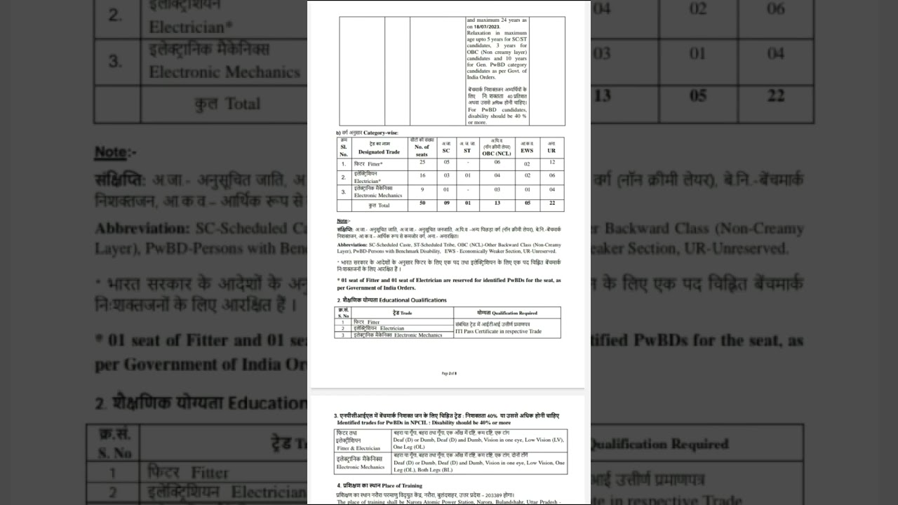 NPCIL NAPS/HRM/APPRENTICE - ITI /01/2023 POST 50 START DATE 27 JUNE 2023  