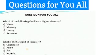 What is the CGS unit of Viscosity? #viscosity #fluidmechanics