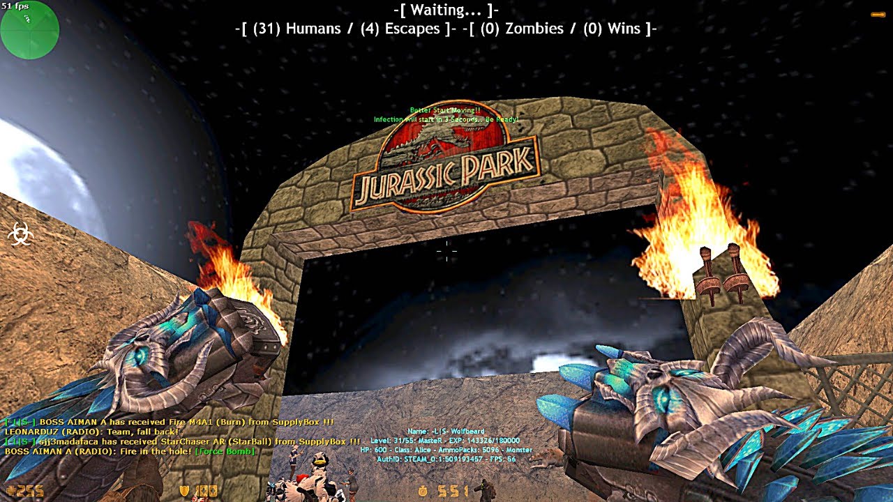 Counter Strike 1 6 Zombie Escape Ze Jurassicpark V2 On Lsgamerz Youtube