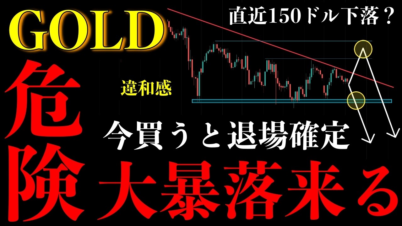 ⚠️ゴールド"大暴落来る"。今買うと退場確定する"危険ポイント"はここ【XAUUSD分析】