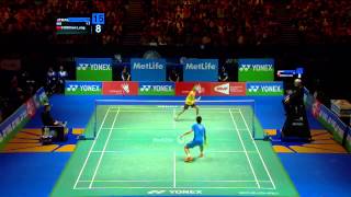 Badminton Highlights  Lee Chong Wei VS Chen Long  All England 2014 MS Finals