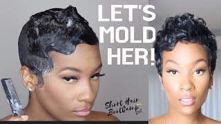 PT 1: HOW TO MOLD YOUR SHORT HAIR FOR BETTY BOOPS CURLS screenshot 4