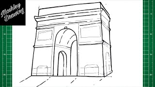How To Draw Arc De Triomphe Easy Step By Step