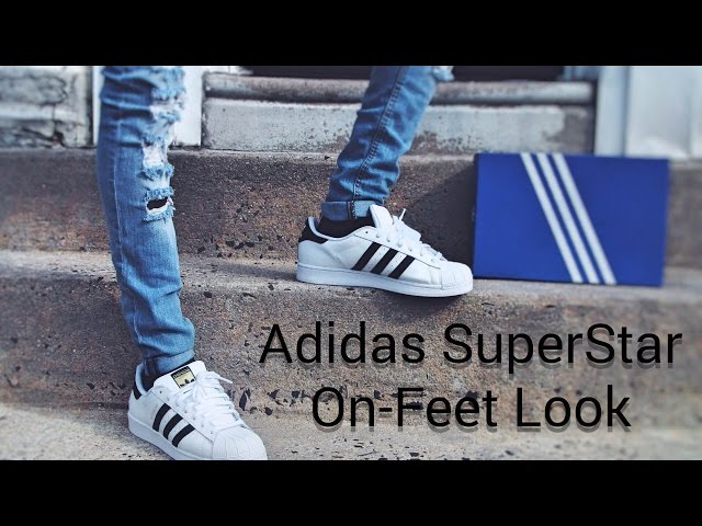 adidas superstar on foot