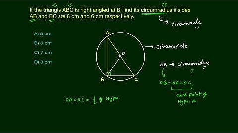 If the triangle ABC is right angled at B, | Questions on Geometry | Competitive Exams | Edusaral