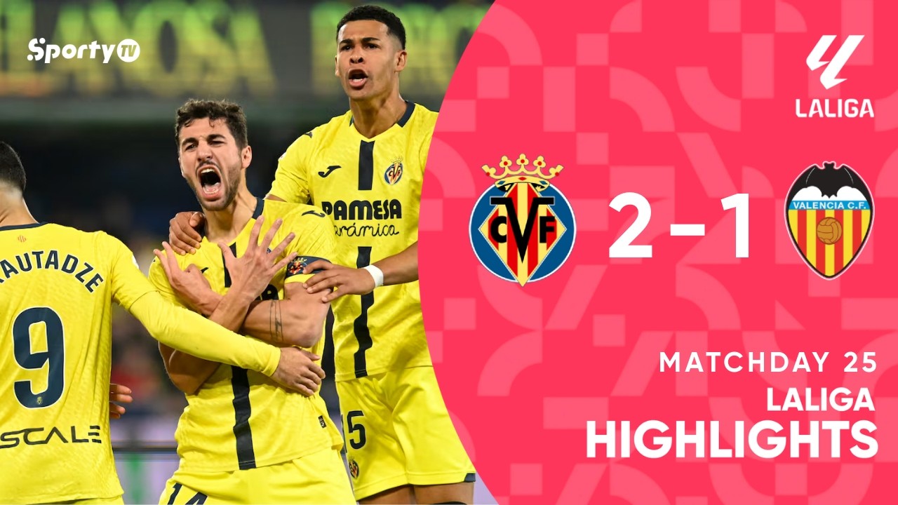 Villarreal vs Valencia (2-1) | 25/26 | La Liga - Game highlights ...