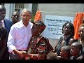 Barack Obama officially unveils the Sauti Kuu centre in Kogelo