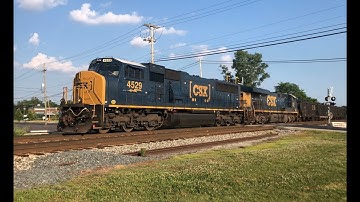 CSX NEW SD70MAC REBUILD LEADS T601!!! AWESOME HORN!!!!