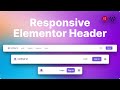 How to make a responsive header with elementor