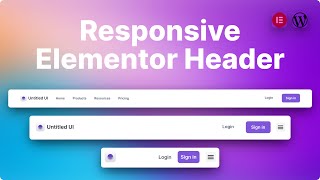 How to make a responsive header with Elementor