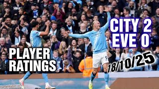 Manchester City 2-0 Everton  18/10/25  Player Ratings   Incl Sofascore Stats