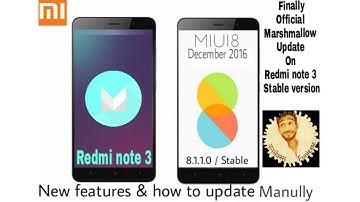 Redmi note 3 marshmallow 6.0.1 OFFICIAL Update on stable version MIUI8  And new features :)