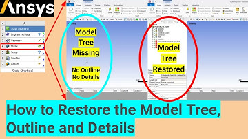 9.1 How to Restore Model Tree Outline (Left Panel) in ANSYS Mechanical?