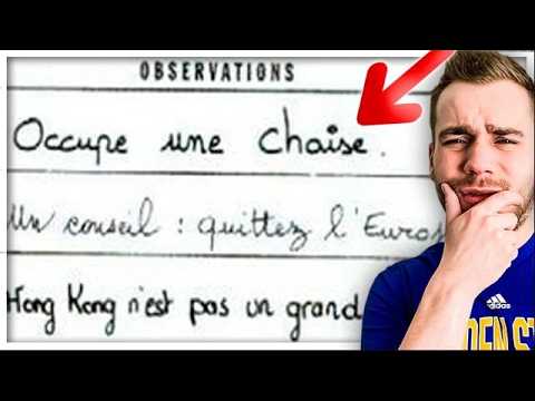 LES BULLETINS SCOLAIRES DES ÉLÈVES LES PLUS DRÔLES !