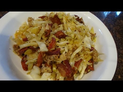Low Carb Bacon cabbage sausage