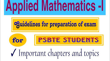 Guidelines for preparation of applied mathematics -1exam psbte|@vmatics444