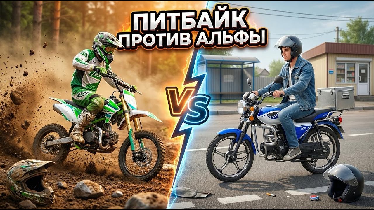 ГОНКА АЛЬФЫ vs ПИТБАЙКА: МЕХАНИКА или ПОЛУАВТОМАТ 😎 