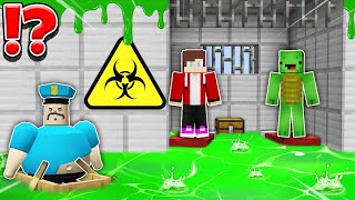 JJ and Mikey ESCAPE ROBLOX INFECTED BARRY'S PRISON CHALLENGE in Minecraft / Maizen animation