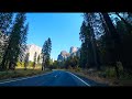 Yosemite National Park scenic drive (peak fall colors) 4k