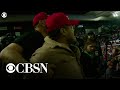 Trump supporter attacks bbc cameraman hurls insults at media during texas rally