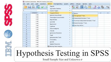 Hypothesis Testing in SPSS:  ||Small Sample Size|| and ||Unknown Population Standard Deviation||