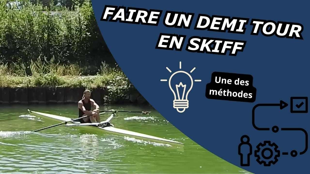 Comment faire un demi tour sur place, rabattre, en skiff ou bateau d'aviron à rames.