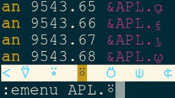 apl.vim: APL (A Programming Language) character picker
