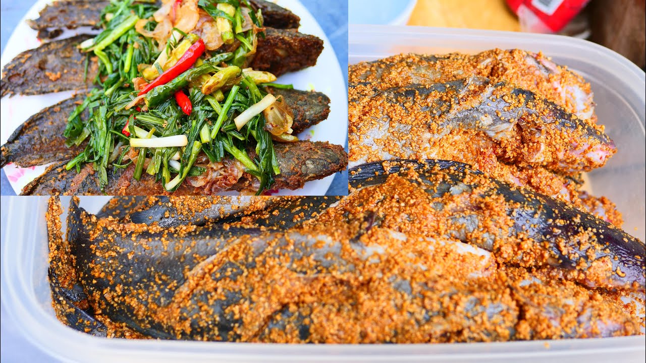 Как приготовить ферментированную рыбу из сома, которую легко жарить или готовить на пару, которая...