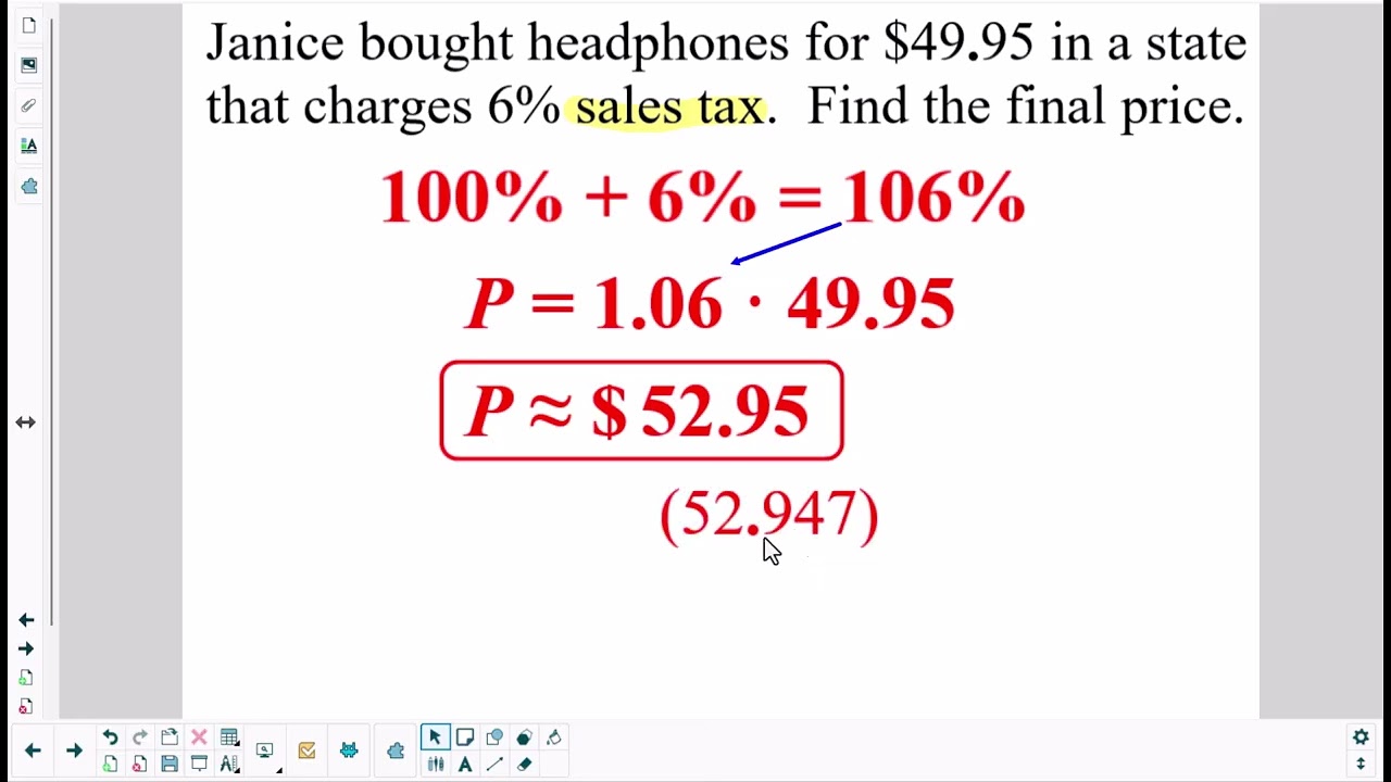 Percent Problems - Using Percent of Increases and Decreases